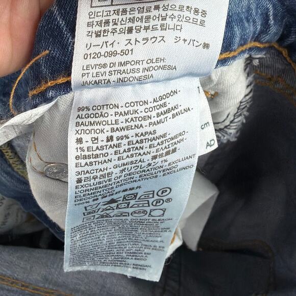 Levi's 514 Slim Straight Mens Jeans 34x29 Dad Y2K Normcore Medium Wash Minimal - Picture 11 of 11